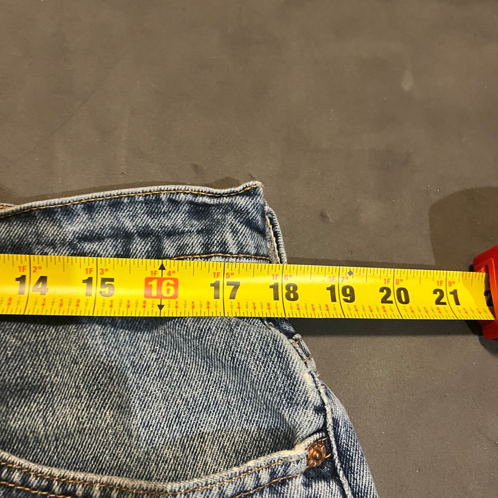 Vintage Levis 535 Eurofit Straight Leg Jeans Mens 36x30 Baggy Light‎ Wash Denim - Picture 7 of 9